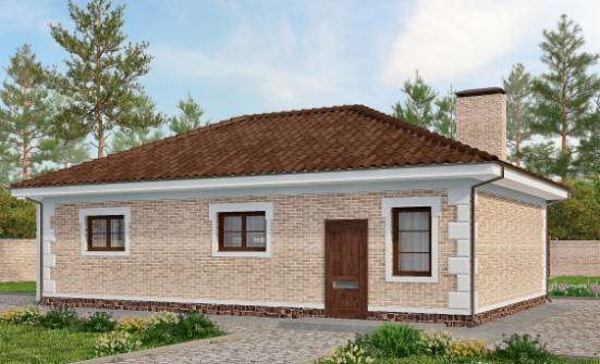 070-005-П Проект гаража из кирпича Минусинск | Проекты одноэтажных домов от House Expert