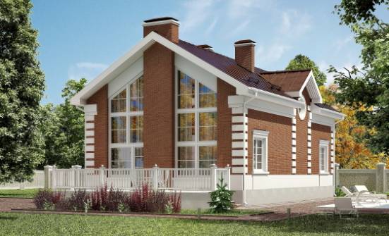 160-009-П Проект двухэтажного дома мансардой, простой коттедж из керамзитобетонных блоков Иланский | Проекты домов от House Expert