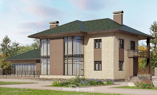 305-003-П Проект двухэтажного дома, просторный домик из блока Красноярск | Проекты домов от House Expert