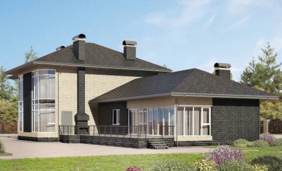 305-003-Л Проект двухэтажного дома, большой коттедж из твинблока Норильск | Проекты домов от House Expert