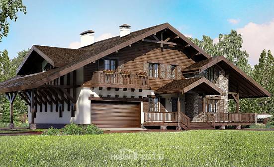 320-001-П Проект двухэтажного дома с мансардным этажом и гаражом, красивый домик из кирпича Канск | Проекты домов от House Expert
