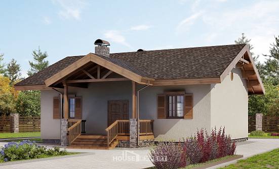 090-002-Л Проект одноэтажного дома, бюджетный коттедж из кирпича Канск | Проекты домов от House Expert