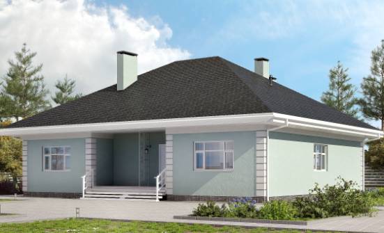 135-003-Л Проект одноэтажного дома, компактный домик из бризолита Иланский | Проекты домов от House Expert