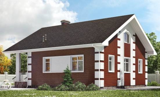115-001-П Проект двухэтажного дома с мансардой, компактный дом из бризолита Иланский | Проекты домов от House Expert