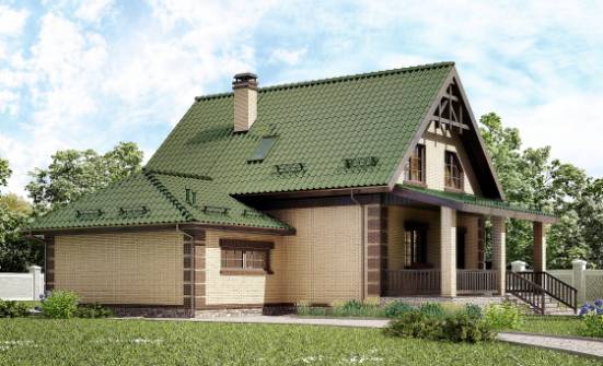 160-007-П Проект двухэтажного дома мансардой, гараж, бюджетный дом из блока Норильск | Проекты домов от House Expert