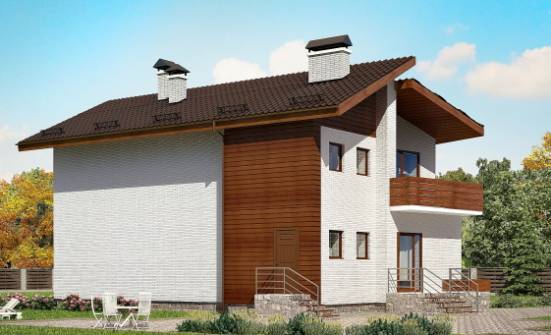 180-009-П Проект двухэтажного дома с мансардой, простой дом из кирпича Дудинка | Проекты домов от House Expert