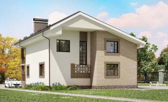 210-003-П Проект двухэтажного дома мансардой, простой дом из блока Ачинск | Проекты домов от House Expert