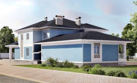 620-001-П Проект трехэтажного дома, гараж, просторный загородный дом из бризолита Канск | Проекты домов от House Expert