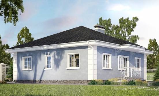 100-001-П Проект одноэтажного дома, экономичный дом из арболита Железногорск | Проекты одноэтажных домов от House Expert