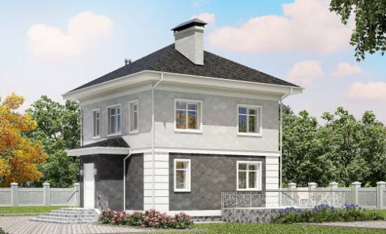 090-003-П Проект двухэтажного дома, недорогой загородный дом из бризолита Железногорск | Проекты домов от House Expert