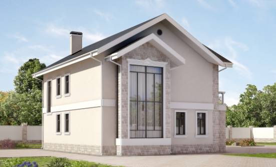 170-008-Л Проект двухэтажного дома, экономичный домик из пеноблока Канск | Проекты домов от House Expert