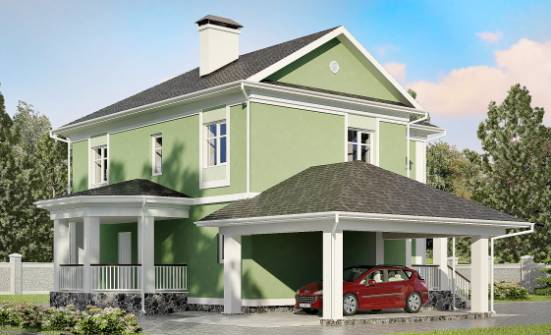170-001-Л Проект двухэтажного дома, гараж, современный домик из поризованных блоков Зеленогорск | Проекты домов от House Expert