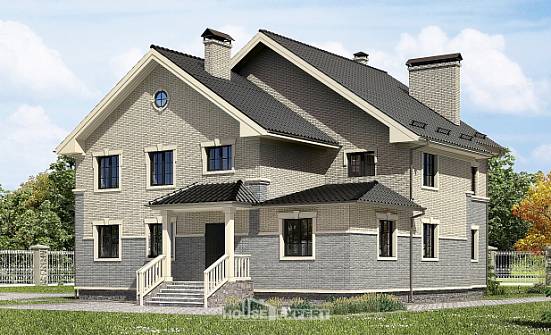 300-004-П Проект двухэтажного дома, большой коттедж из твинблока Шарыпово | Проекты домов от House Expert