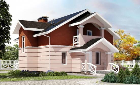 155-009-Л Проект двухэтажного дома мансардный этаж, уютный загородный дом из поризованных блоков Канск | Проекты домов от House Expert