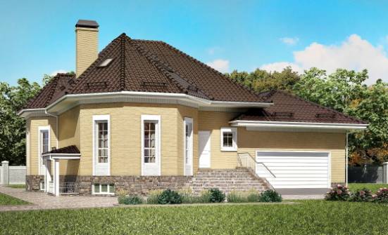 400-001-П Проект трехэтажного дома с мансардой, гараж, современный коттедж из твинблока Норильск | Проекты домов от House Expert