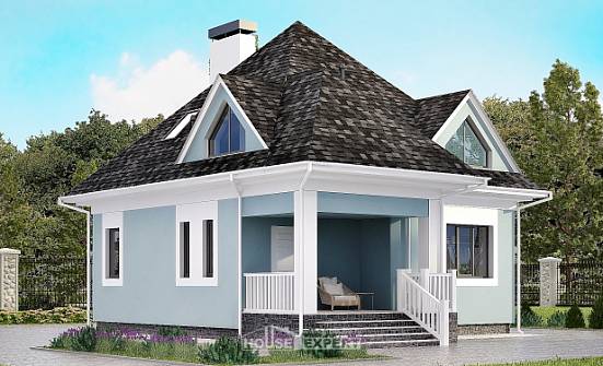 110-001-Л Проект двухэтажного дома с мансардой, современный коттедж из керамзитобетонных блоков Зеленогорск | Проекты домов от House Expert