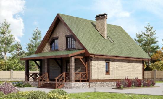 160-011-П Проект двухэтажного дома с мансардой, экономичный загородный дом из теплоблока Зеленогорск | Проекты домов от House Expert