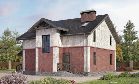 160-014-Л Проект двухэтажного дома, уютный домик из бризолита Енисейск | Проекты домов от House Expert