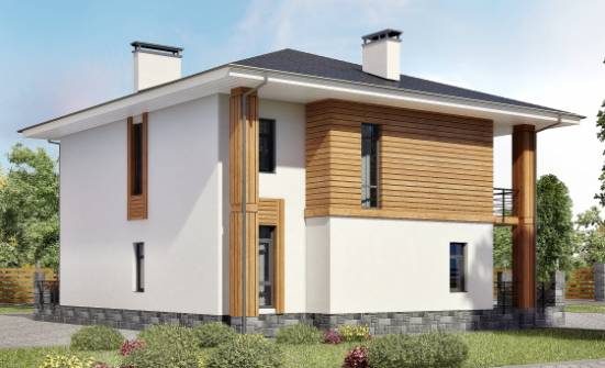 180-015-П Проект двухэтажного дома, компактный коттедж из газосиликатных блоков Сосновоборск | Проекты домов от House Expert