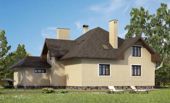 275-003-П Проект двухэтажного дома с мансардой и гаражом, классический коттедж из кирпича Назарово | Проекты домов от House Expert