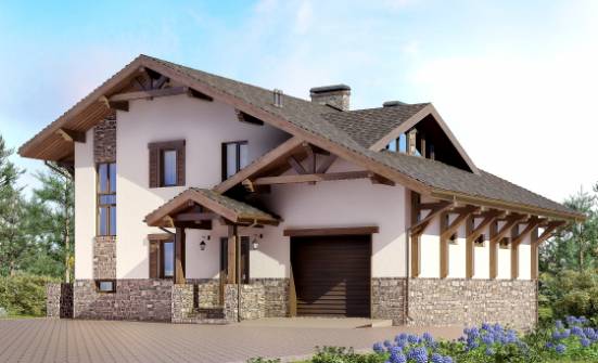 305-002-Л Проект трехэтажного дома мансардой, просторный дом из кирпича Минусинск | Проекты домов от House Expert