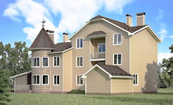 555-001-Л Проект трехэтажного дома мансардой, гараж, огромный коттедж из арболита Железногорск | Проекты домов от House Expert