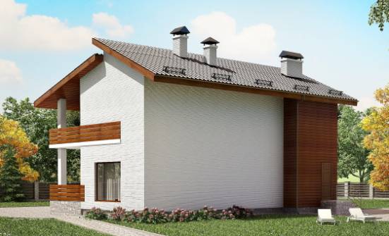 180-009-П Проект двухэтажного дома с мансардой, простой дом из кирпича Дудинка | Проекты домов от House Expert