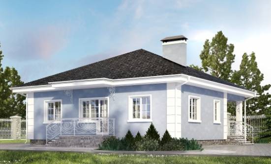 100-001-П Проект одноэтажного дома, экономичный дом из арболита Железногорск | Проекты домов от House Expert