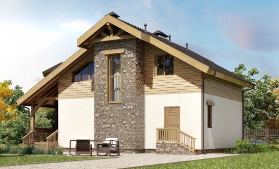 150-004-П Проект двухэтажного дома с мансардой, скромный загородный дом из керамзитобетонных блоков Енисейск | Проекты домов от House Expert
