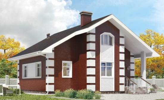 115-001-П Проект двухэтажного дома с мансардой, компактный дом из бризолита Иланский | Проекты домов от House Expert