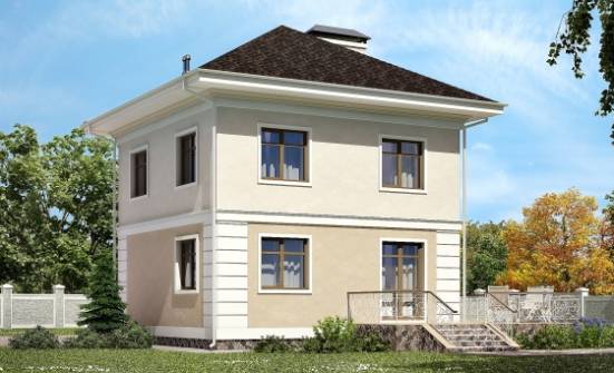 090-003-Л Проект двухэтажного дома, бюджетный коттедж из бризолита Дудинка | Проекты домов от House Expert