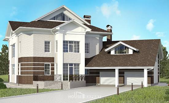 410-001-П Проект двухэтажного дома и гаражом, красивый коттедж из кирпича Канск | Проекты домов от House Expert