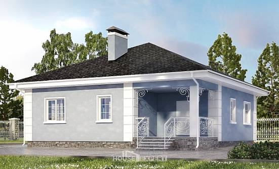 100-001-П Проект одноэтажного дома, экономичный дом из арболита Железногорск | Проекты домов от House Expert