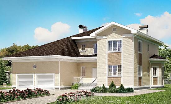 335-001-Л Проект двухэтажного дома, гараж, большой загородный дом из кирпича Ачинск | Проекты домов от House Expert