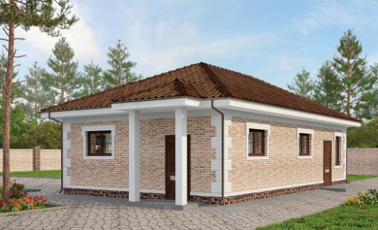070-005-П Проект гаража из кирпича Минусинск | Проекты одноэтажных домов от House Expert