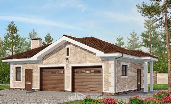 070-005-П Проект гаража из кирпича Минусинск | Проекты домов от House Expert