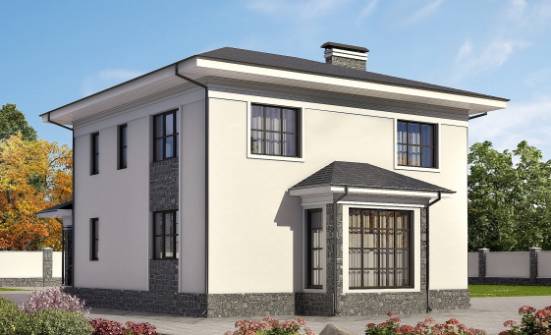 155-011-П Проект двухэтажного дома, бюджетный домик из арболита Сосновоборск | Проекты домов от House Expert
