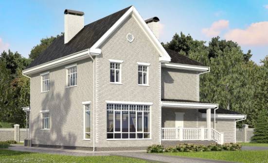 190-001-Л Проект двухэтажного дома и гаражом, просторный дом из кирпича Норильск | Проекты домов от House Expert