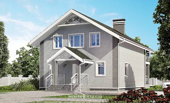 150-007-П Проект двухэтажного дома с мансардой, бюджетный коттедж из пеноблока Красноярск | Проекты домов от House Expert