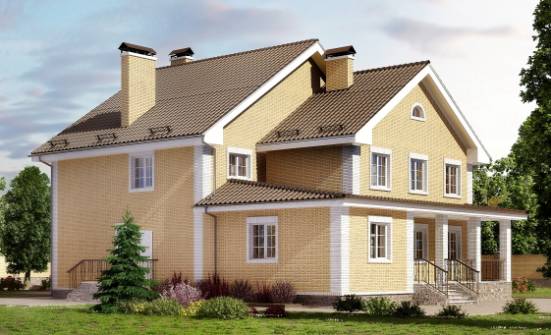 320-003-Л Проект двухэтажного дома, уютный дом из блока Заозерный | Проекты домов от House Expert
