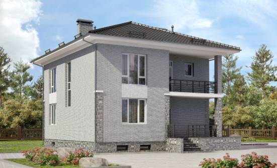 275-004-П Проект трехэтажного дома и гаражом, большой загородный дом из кирпича Канск | Проекты домов от House Expert