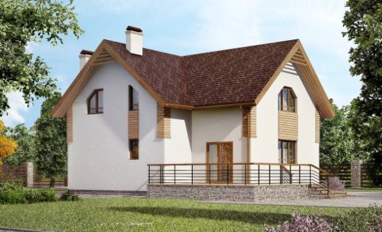 150-009-П  Проект двухэтажного дома с мансардой, доступный дом из твинблока Минусинск | Проекты домов от House Expert