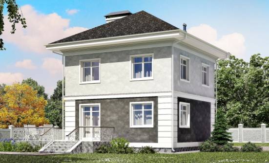 090-003-П Проект двухэтажного дома, недорогой загородный дом из бризолита Железногорск | Проекты домов от House Expert