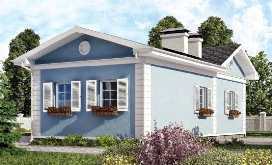 090-004-П Проект одноэтажного дома, современный загородный дом из блока Шарыпово | Проекты домов от House Expert