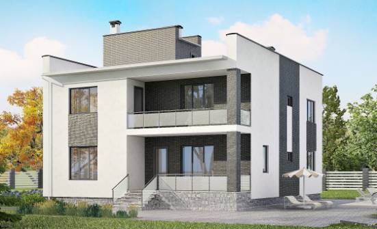 225-001-П Проект двухэтажного дома, красивый дом из твинблока Минусинск | Проекты домов от House Expert