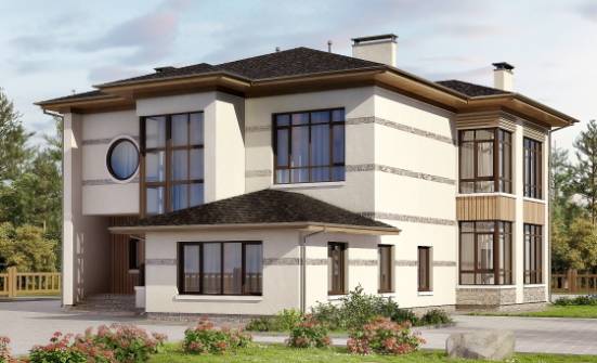 345-001-П Проект двухэтажного дома, большой дом из твинблока Иланский | Проекты домов от House Expert