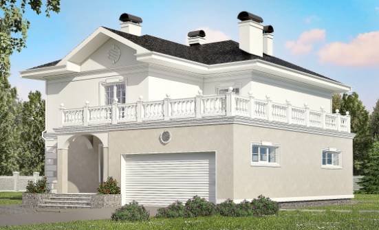 340-002-П Проект двухэтажного дома, гараж, просторный коттедж из кирпича Железногорск | Проекты домов от House Expert