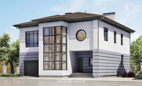 300-006-Л Проект двухэтажного дома и гаражом, уютный дом из кирпича Минусинск | Проекты домов от House Expert