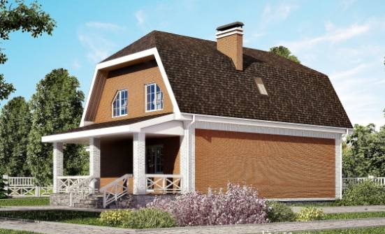 160-006-П Проект двухэтажного дома с мансардным этажом, гараж, классический домик из бризолита Ачинск | Проекты домов от House Expert