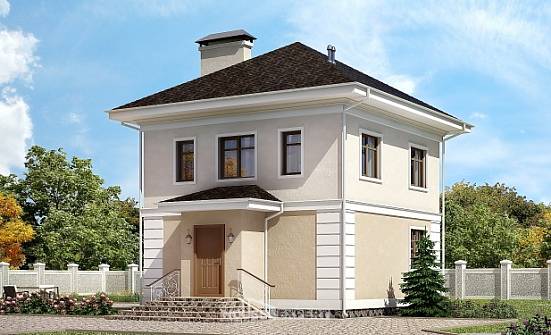 090-003-Л Проект двухэтажного дома, бюджетный коттедж из бризолита Дудинка | Проекты домов от House Expert